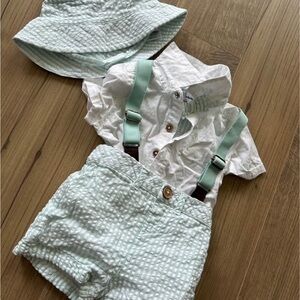 Tommy Bahama Kids Mint Green Suspender Set